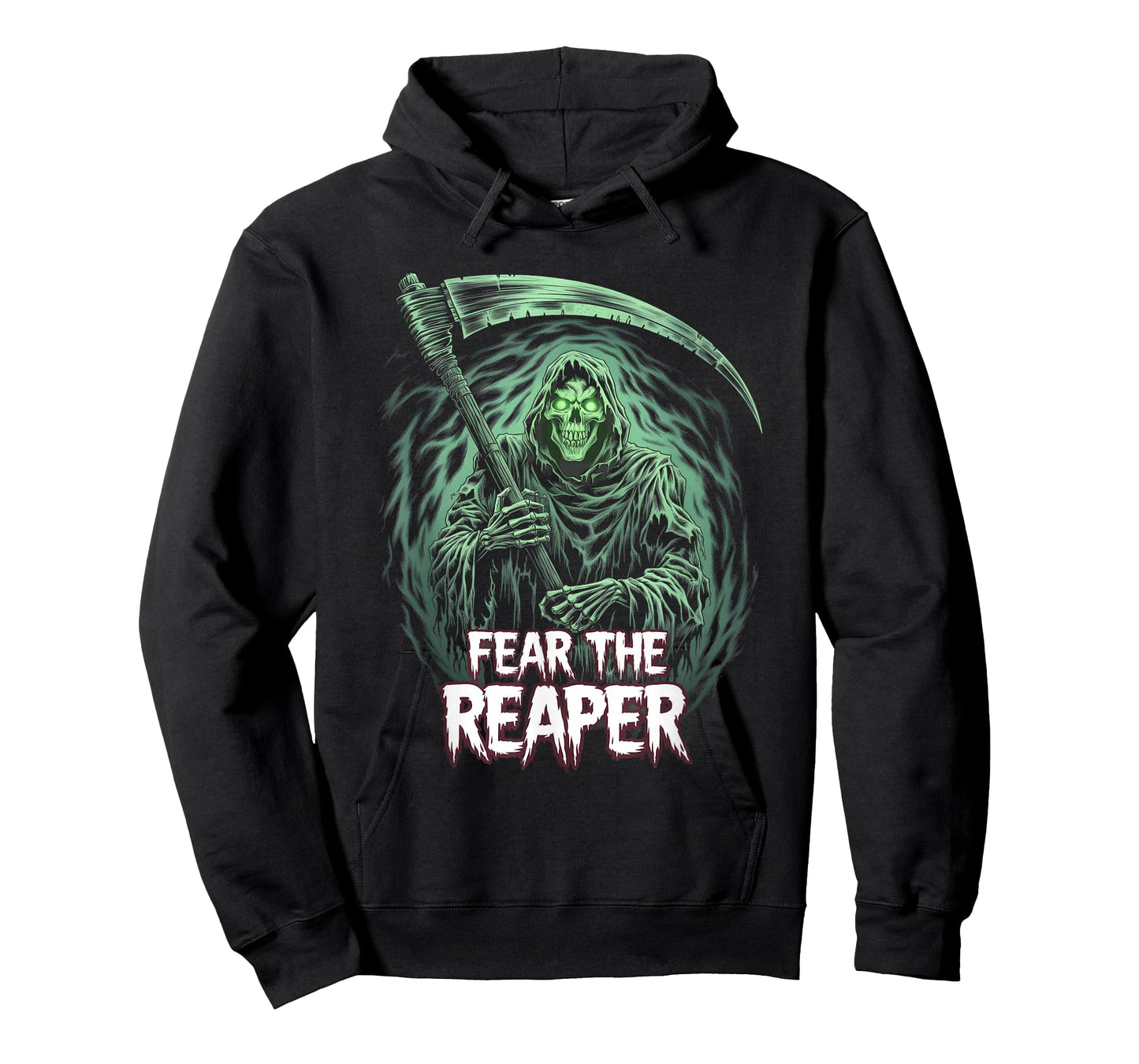 Grim Reaper Fear the Reaper Swirling Fog Art Horror Fans T-Shirt