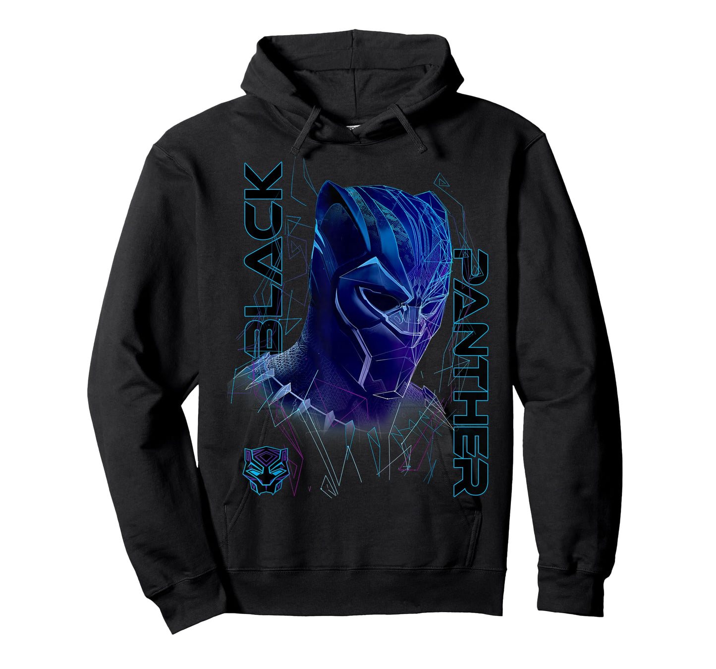Marvel Black Panther Movie Geo Tech Purple Portrait T-Shirt T-Shirt