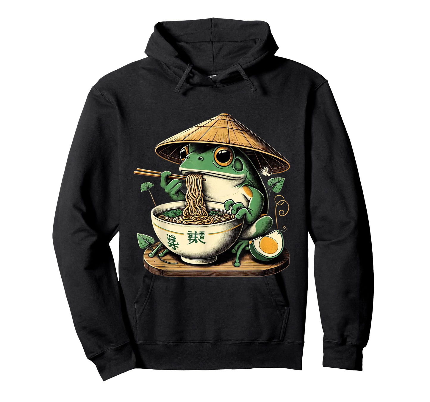Frog Eating Ramen Kawaii Neko Japanese Noodles Anime Lovers T-Shirt
