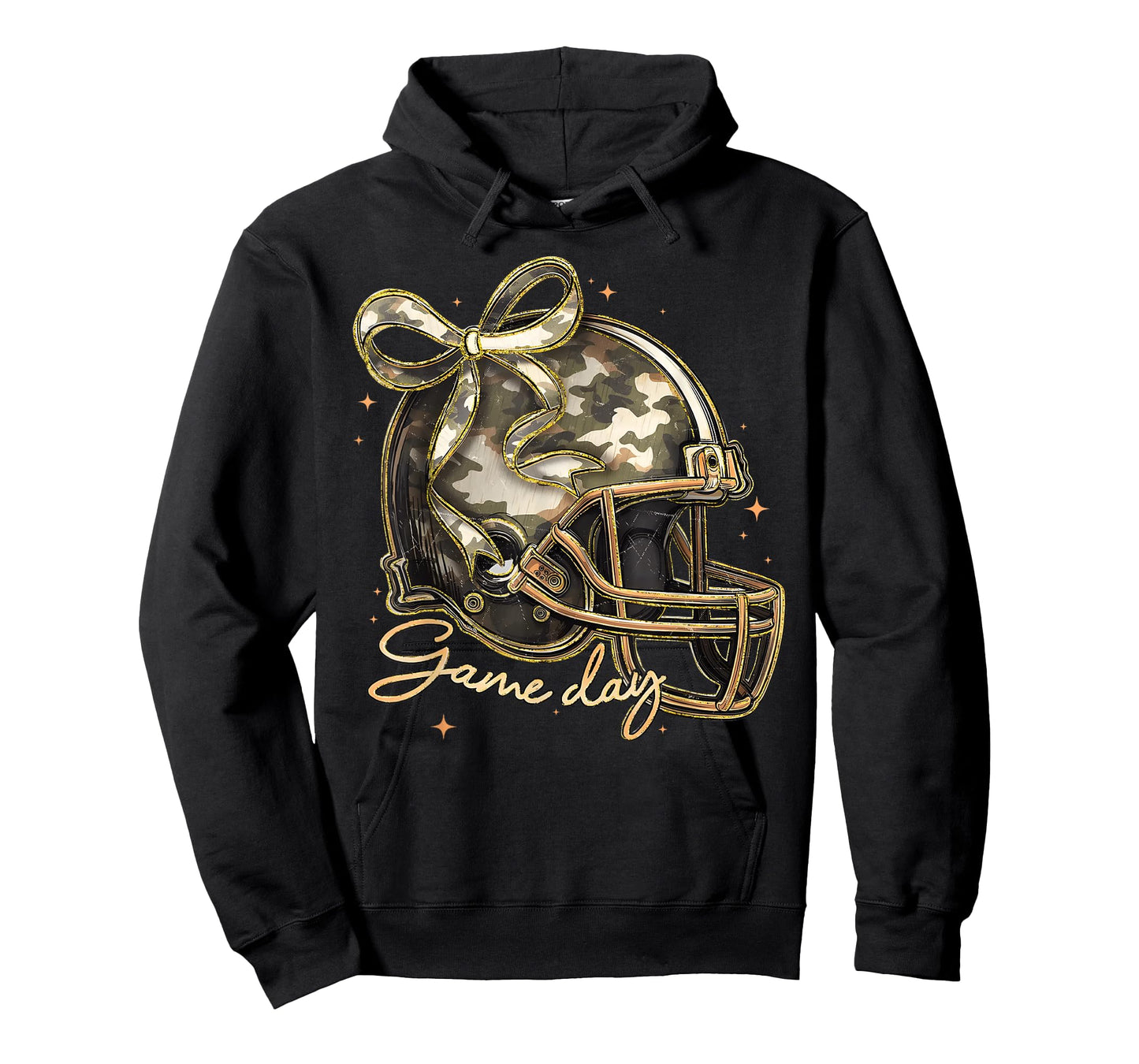 Camo Football Helmet Camouflage Game Day Touchdown Season T-Shirt