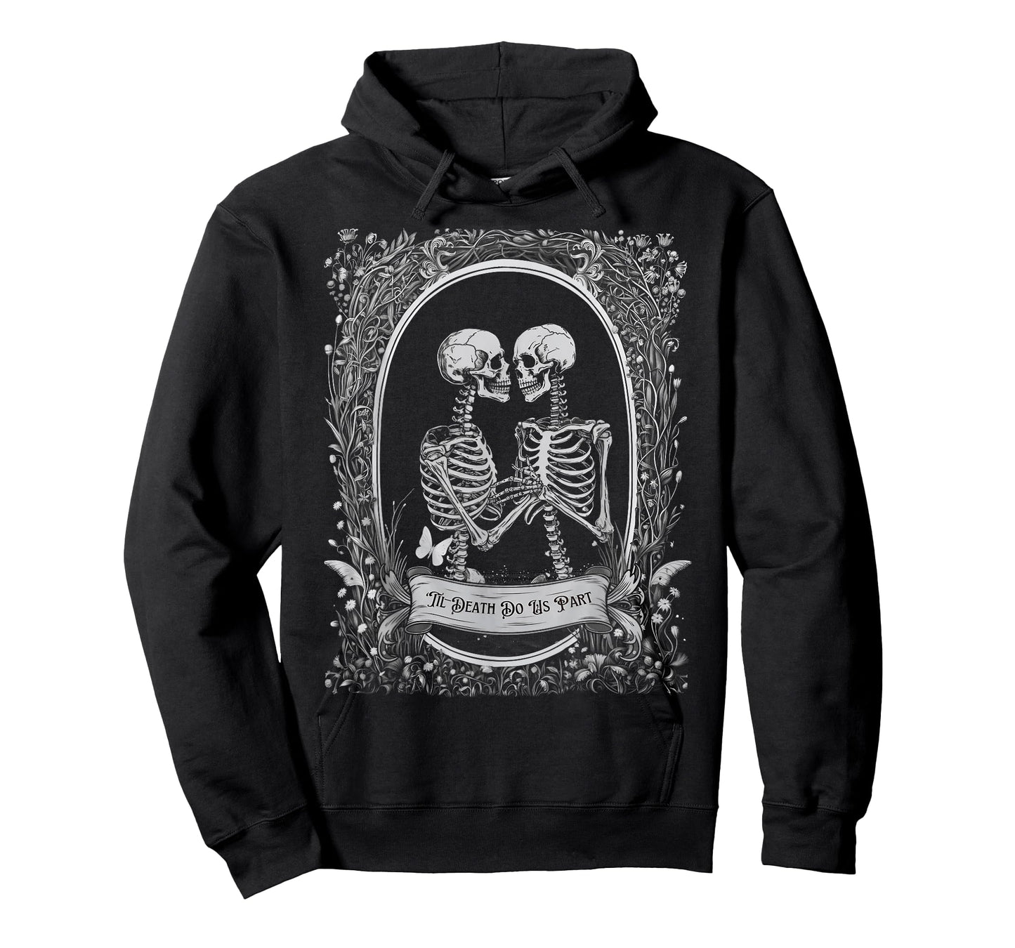 Till Death Do Us Part Spooky Season Happy Halloween Skeleton T-Shirt