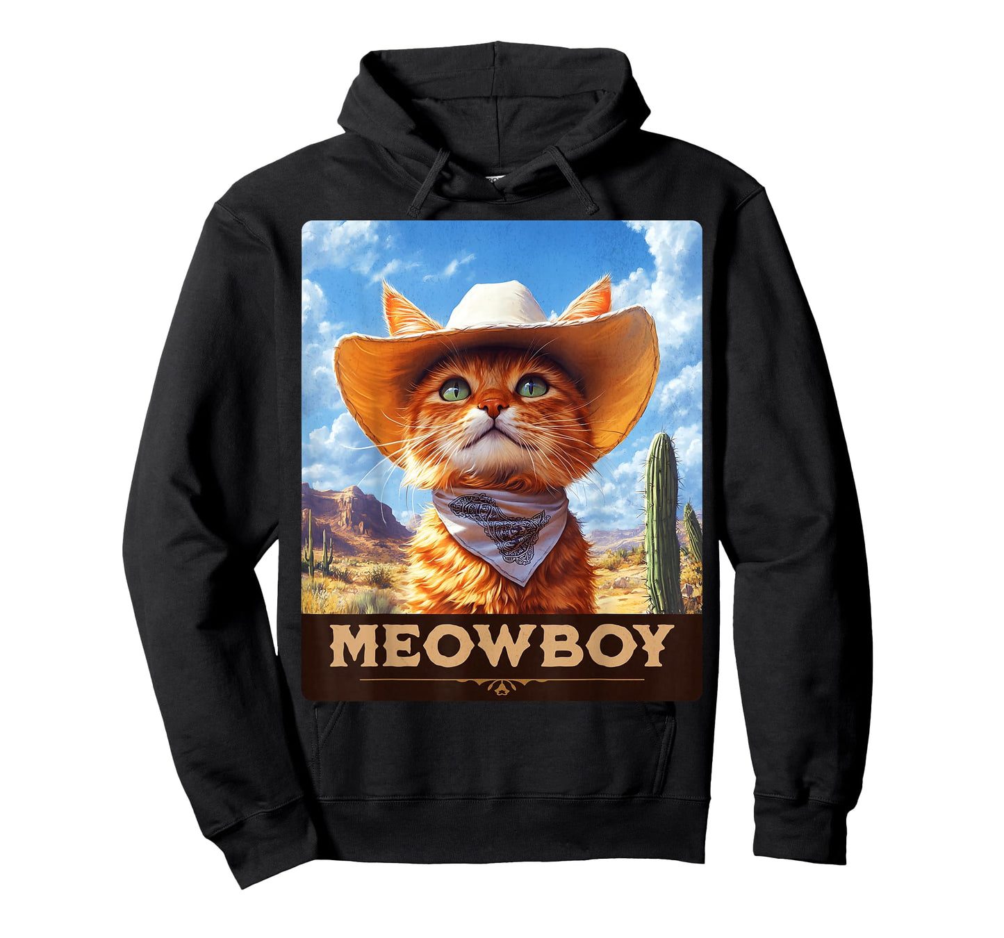Meowboy: Cowboy Kitten, Western Whiskers, Cat T-Shirt