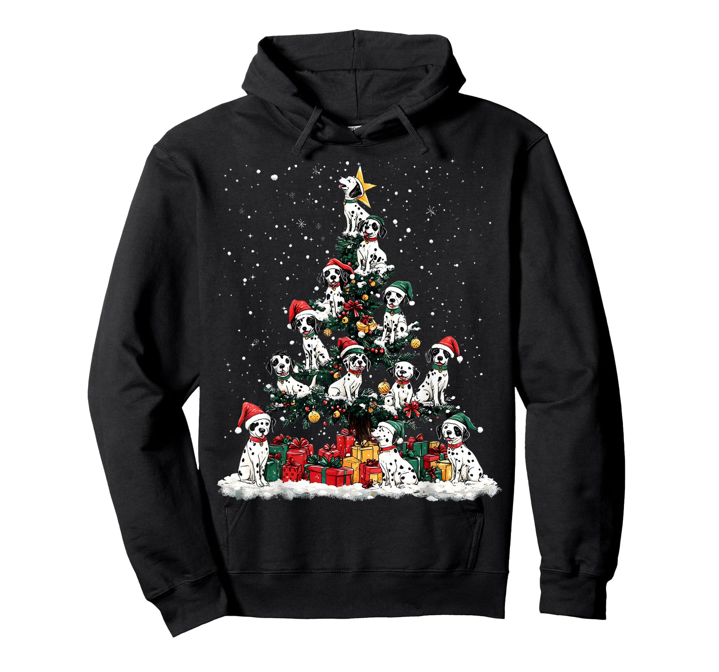 Dalmatian Christmas Tree Dog Santa Xmas Merry Dogmas Men Women Kids T-Shirt