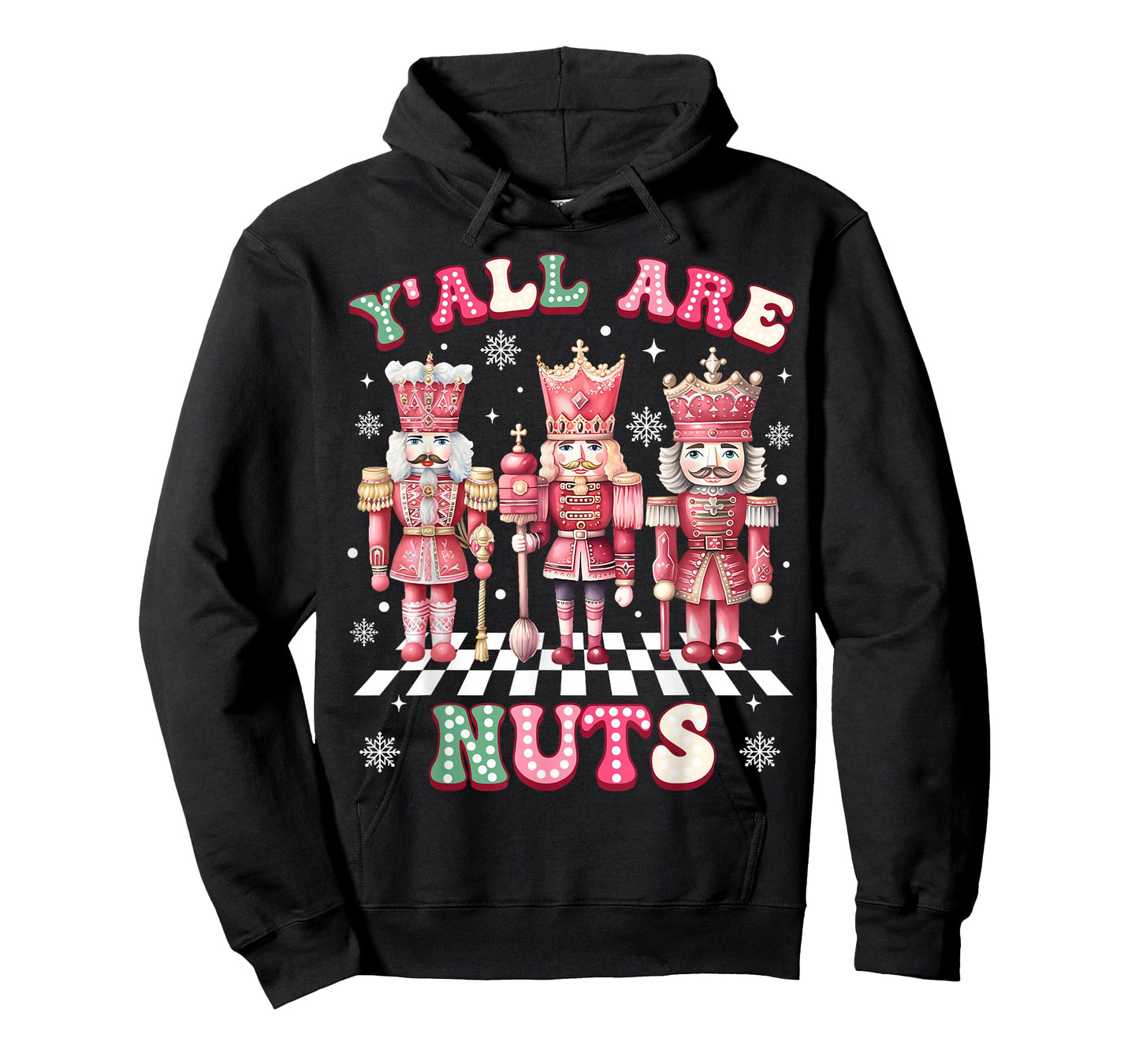 Y'all are Nuts Merry Christmas Pink Nutcracker Soldier Lover T-Shirt