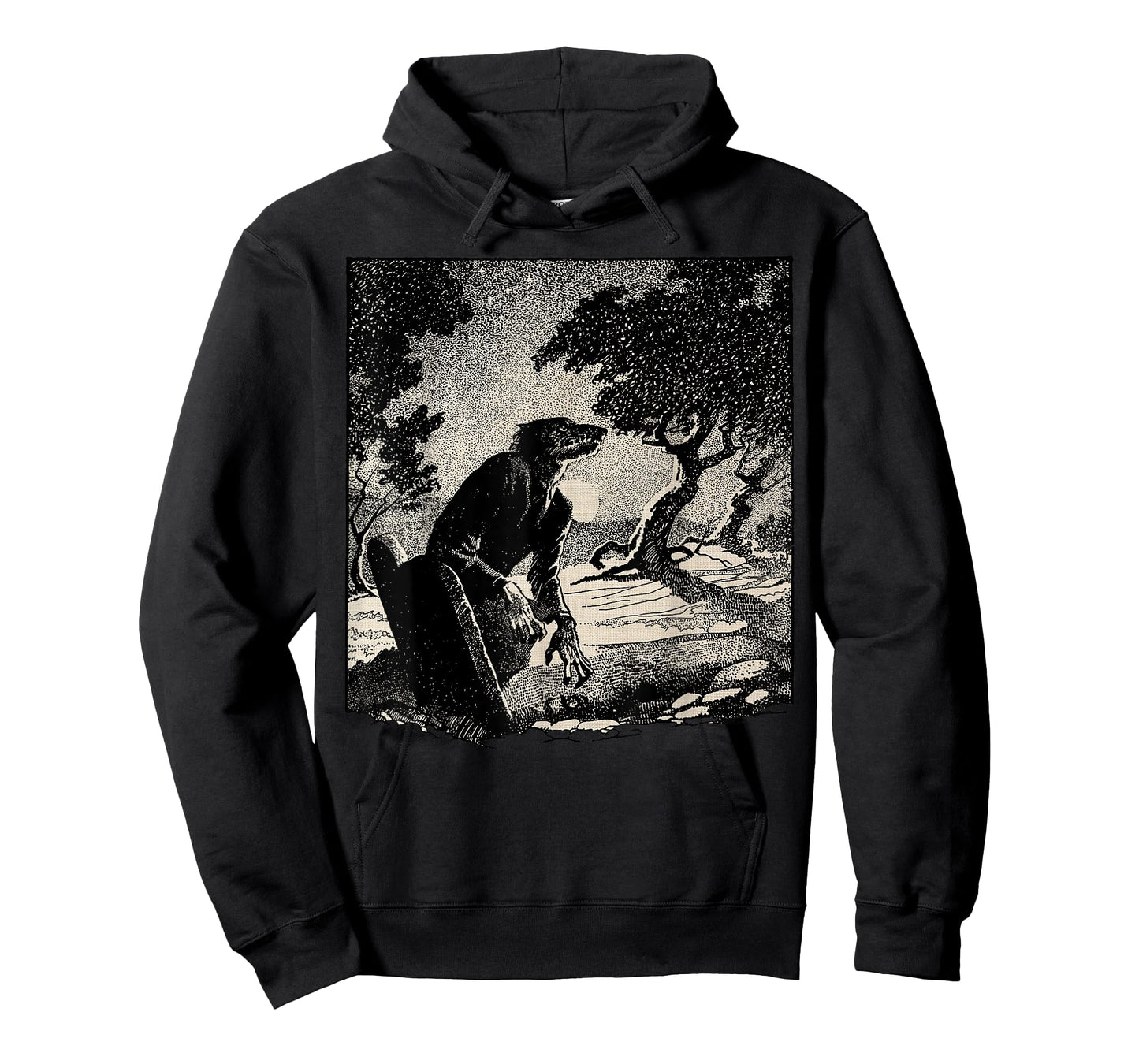 Cemetery Halloween Monster Vintage Horror Movie Werewolf T-Shirt