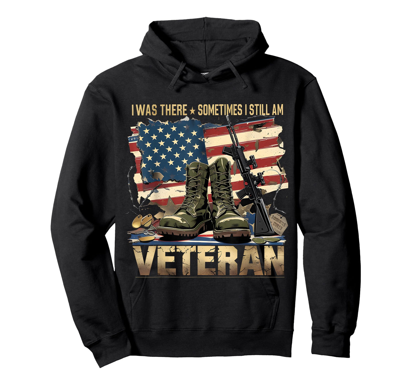I was There Sometimes Still Am Veteran Flag Tee T-Shirt