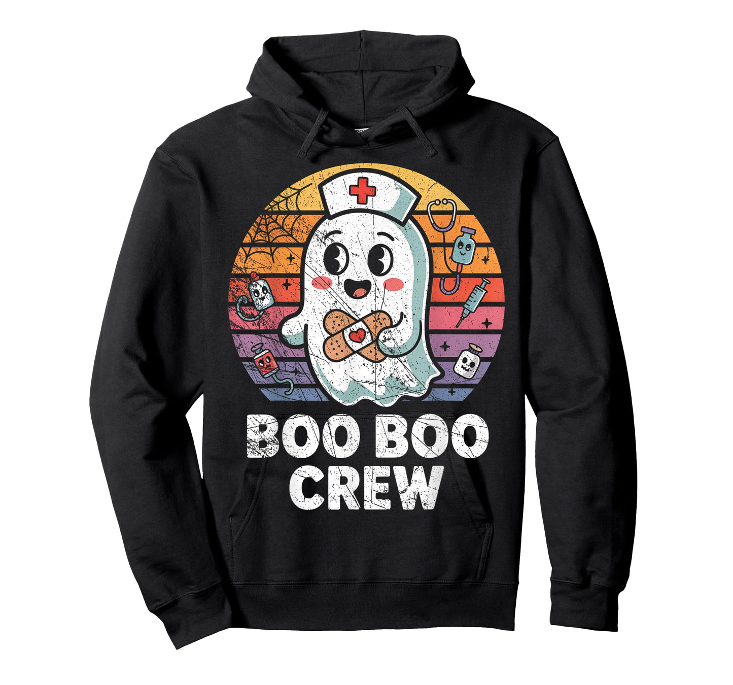 Vintage Retro Boo Boo Crew Nurse Halloween Nurses T-Shirt