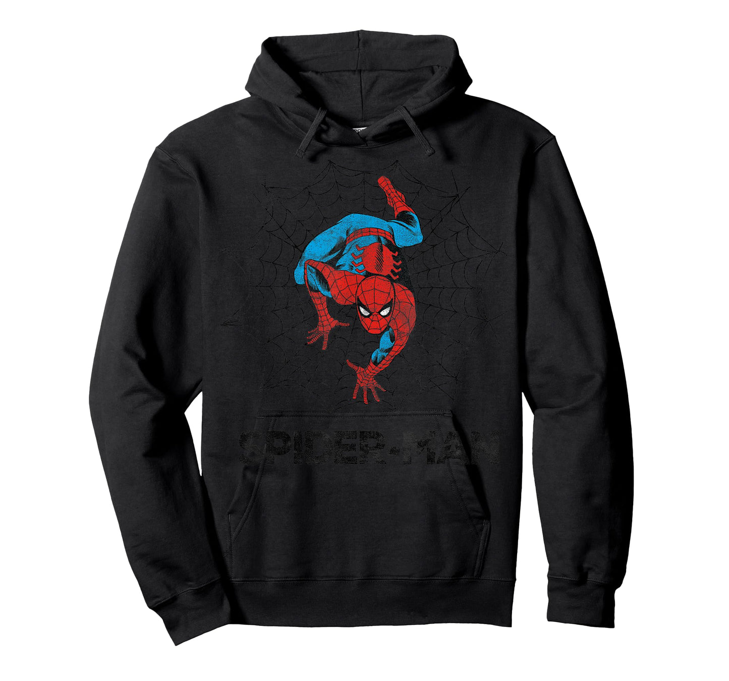Marvel Comics Retro Classic Spider-Man Distressed Web Logo T-Shirt