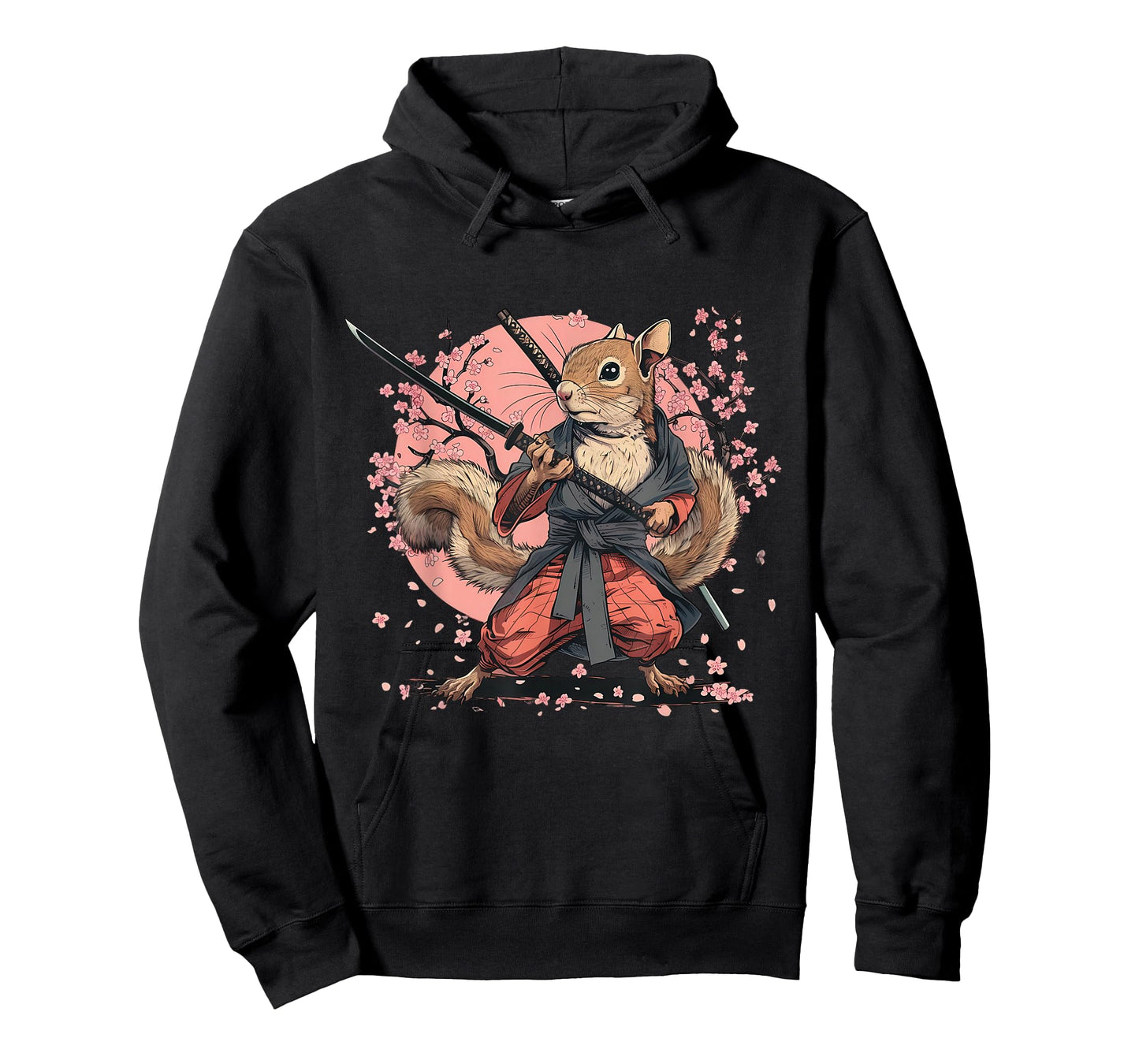 Samurai Squirrel Sakura Japanese Art Japanese Ninja Squirrel T-Shirt