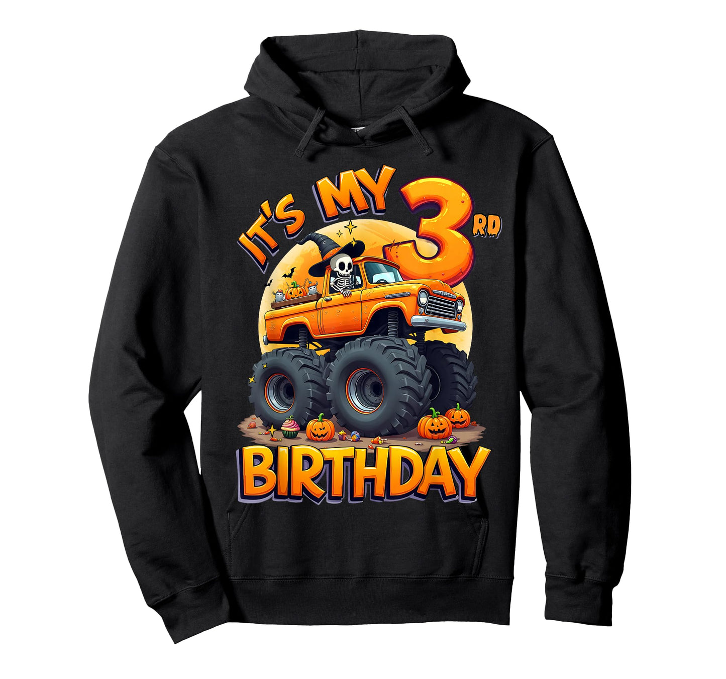 Kids It's My 3rd Birthday Boy Halloween Monster Truck T-Shirt