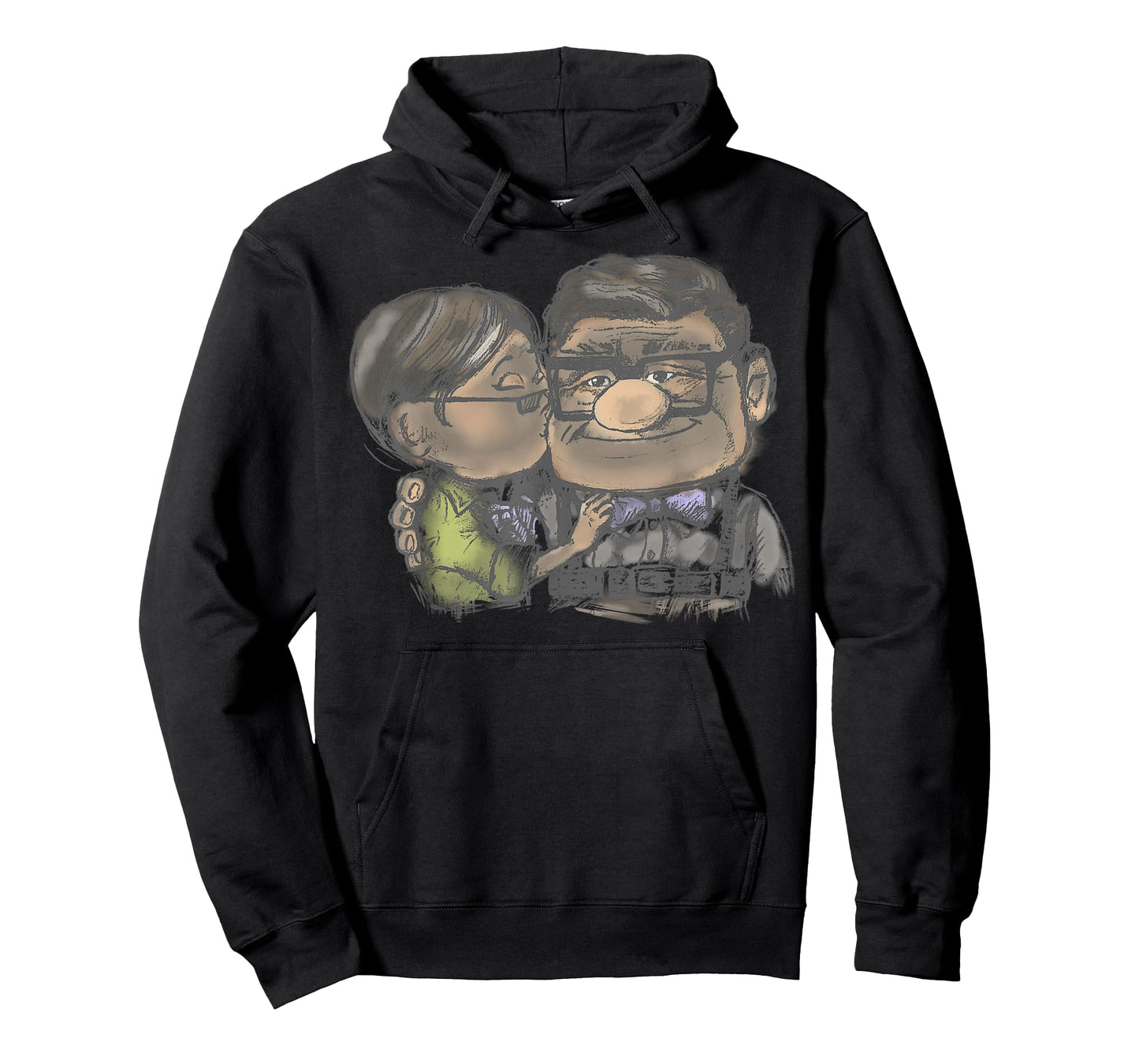 Disney Pixar Up Carl & Ellie Colored Sketch T-Shirt