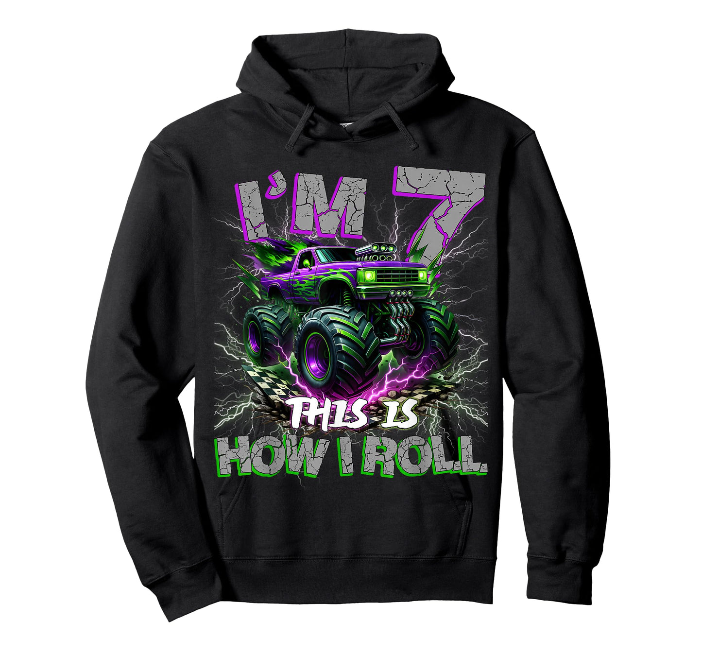 Im 7 Years Olds Monster Truck 7th Birthday Boy Gifts Outfit T-Shirt