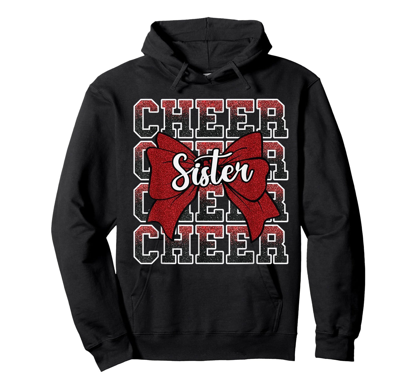 Coquette Cheer Sister Bow Sport Cheerleader Cheerleading Red T-Shirt