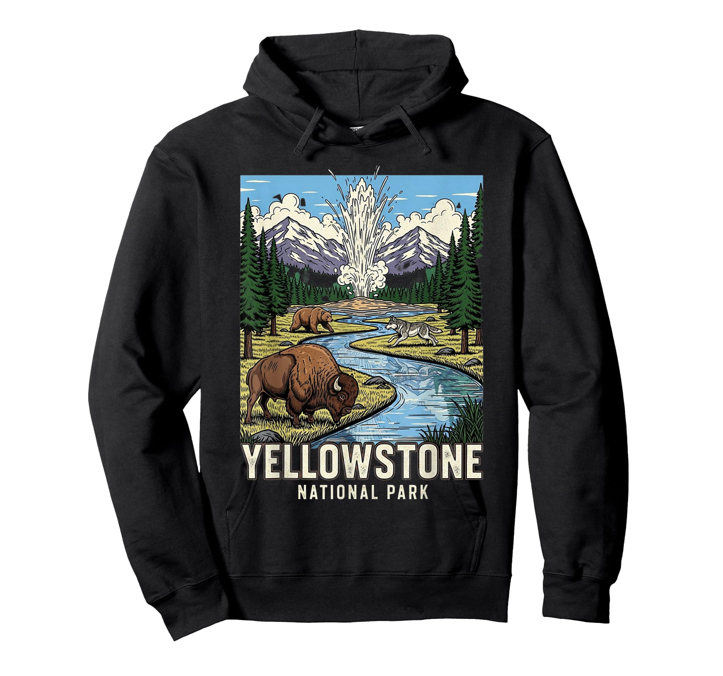 Yellowstone National Park Wildlife Scene Souvenir T-Shirt