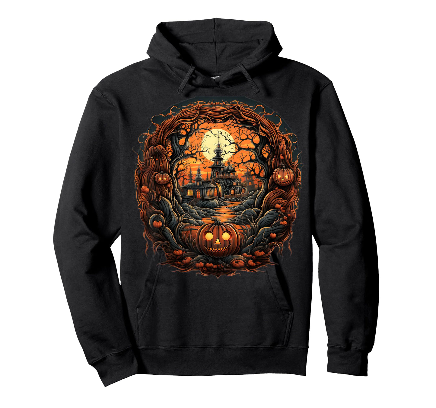 Spooky Haunted Scene T-Shirt for Men Women Youth T-Shirt