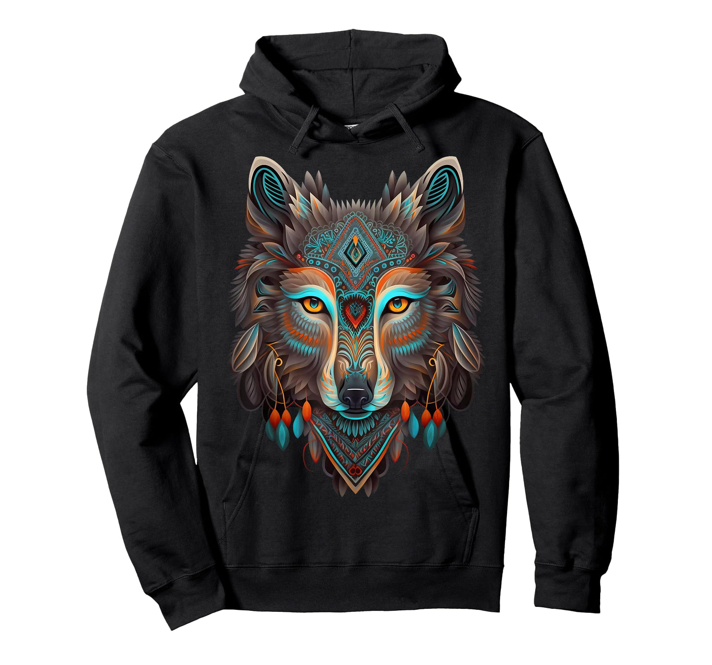 Azteca Wolf Traditional Mexican Art Ancient Aztec Mexico T-Shirt