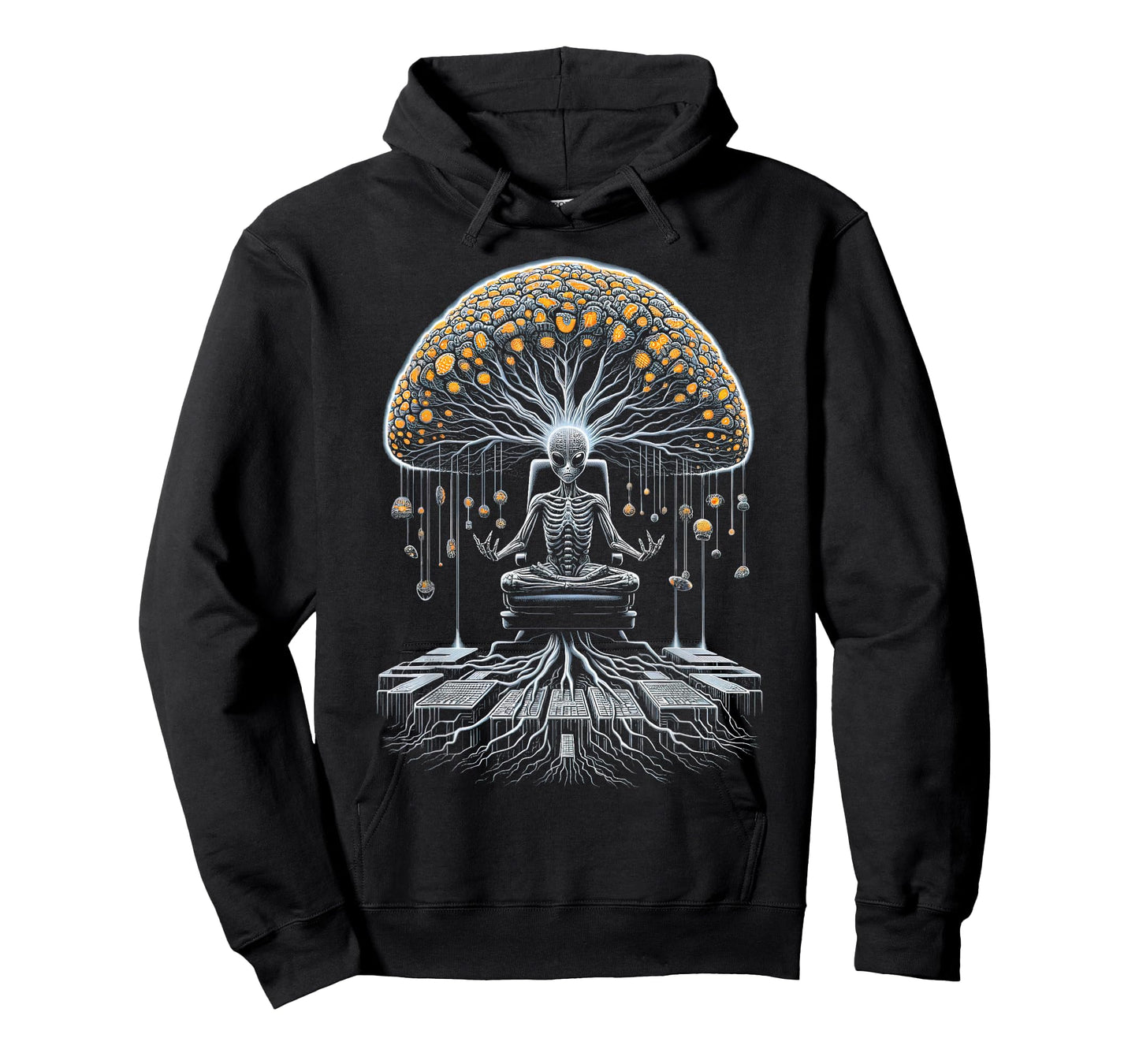 Shamanic Technologies Unisex-Adults Tree of Life Mystical Art T-Shirt, Black, Small, Short Sleeve