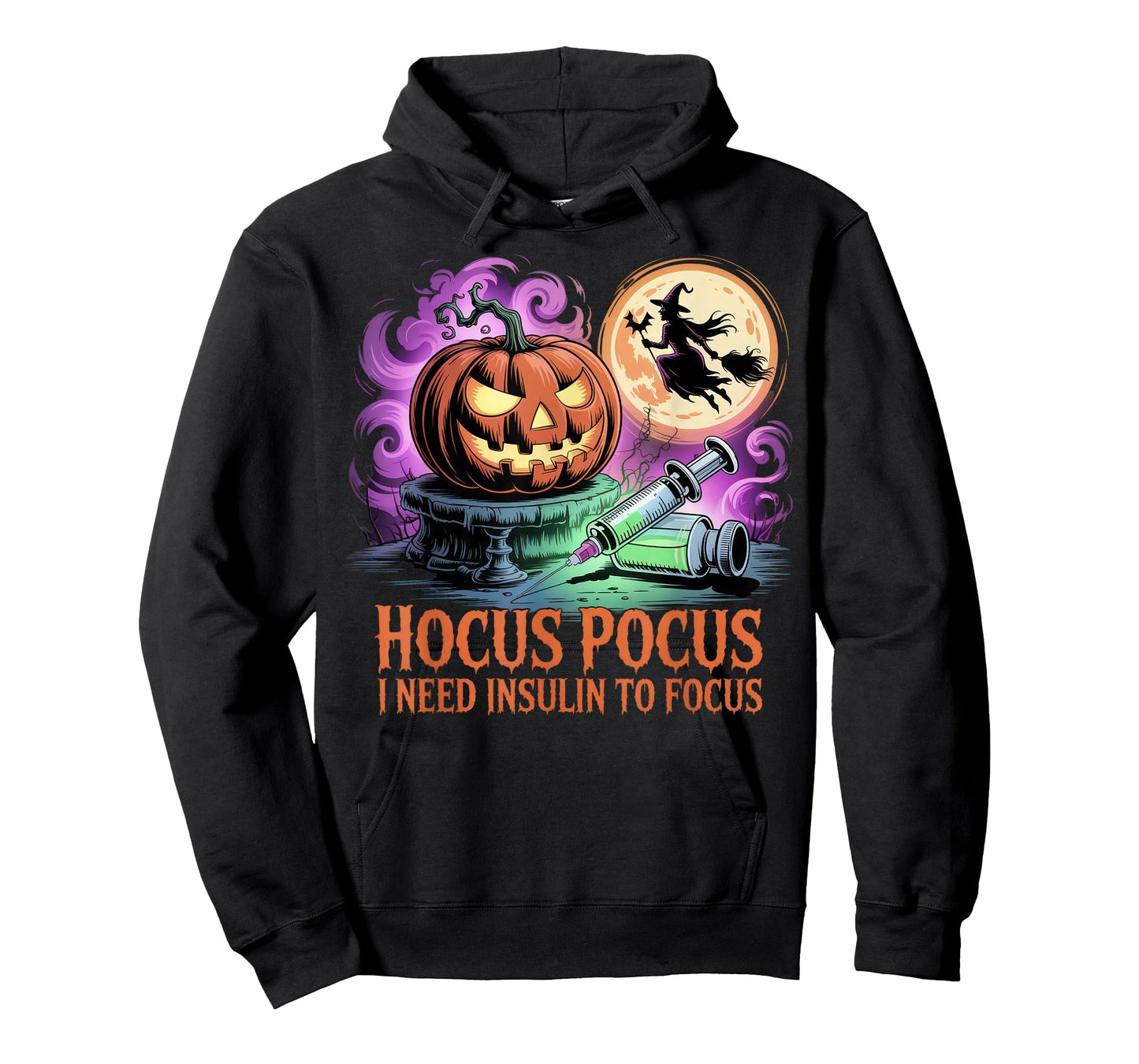 Funny Halloween Diabetic Hocus Pocus I Need Insulin to Focus T-Shirt