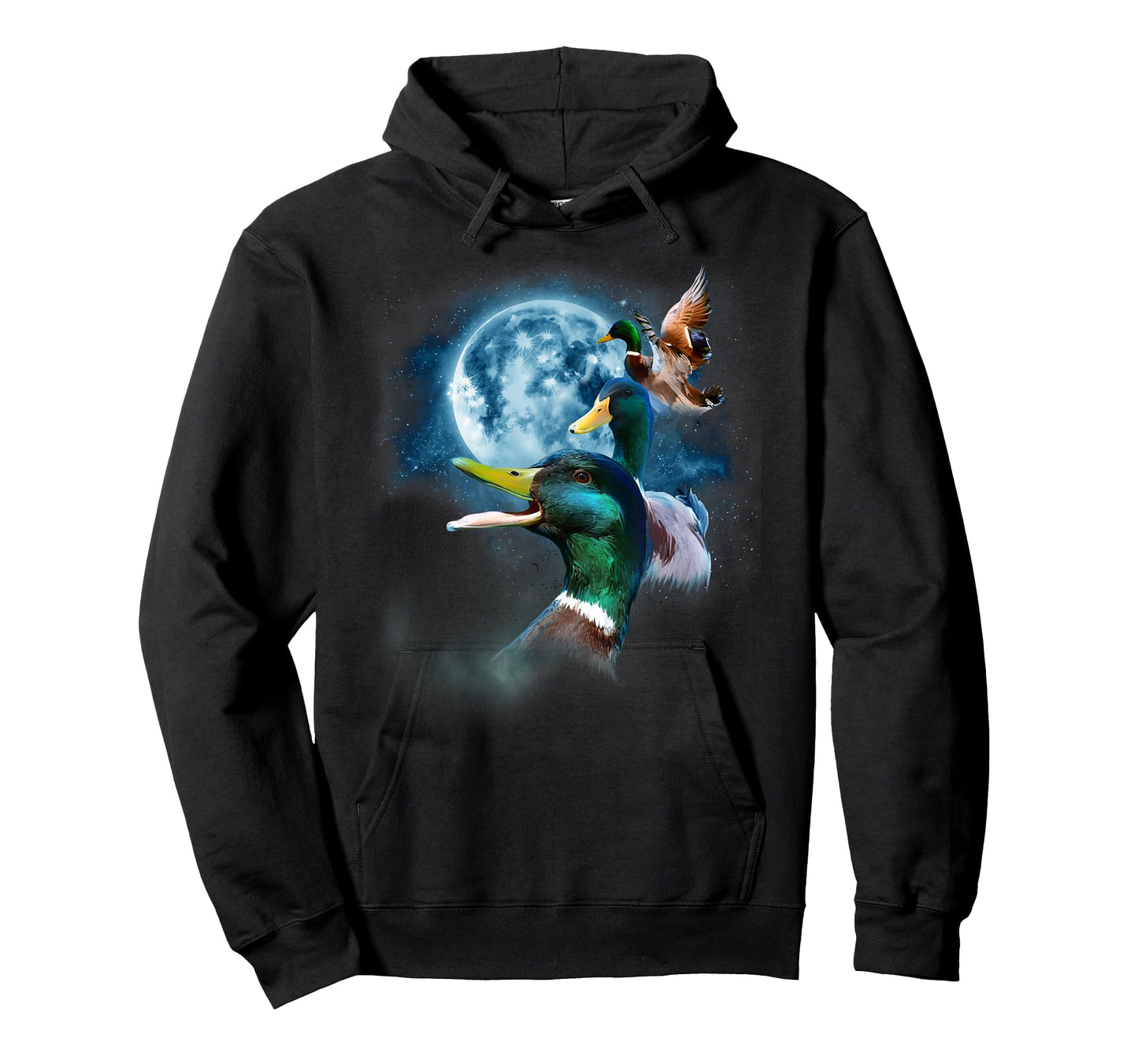 Funny Mallard Duck Shirt - Howling at the Moon Duck T-Shirt