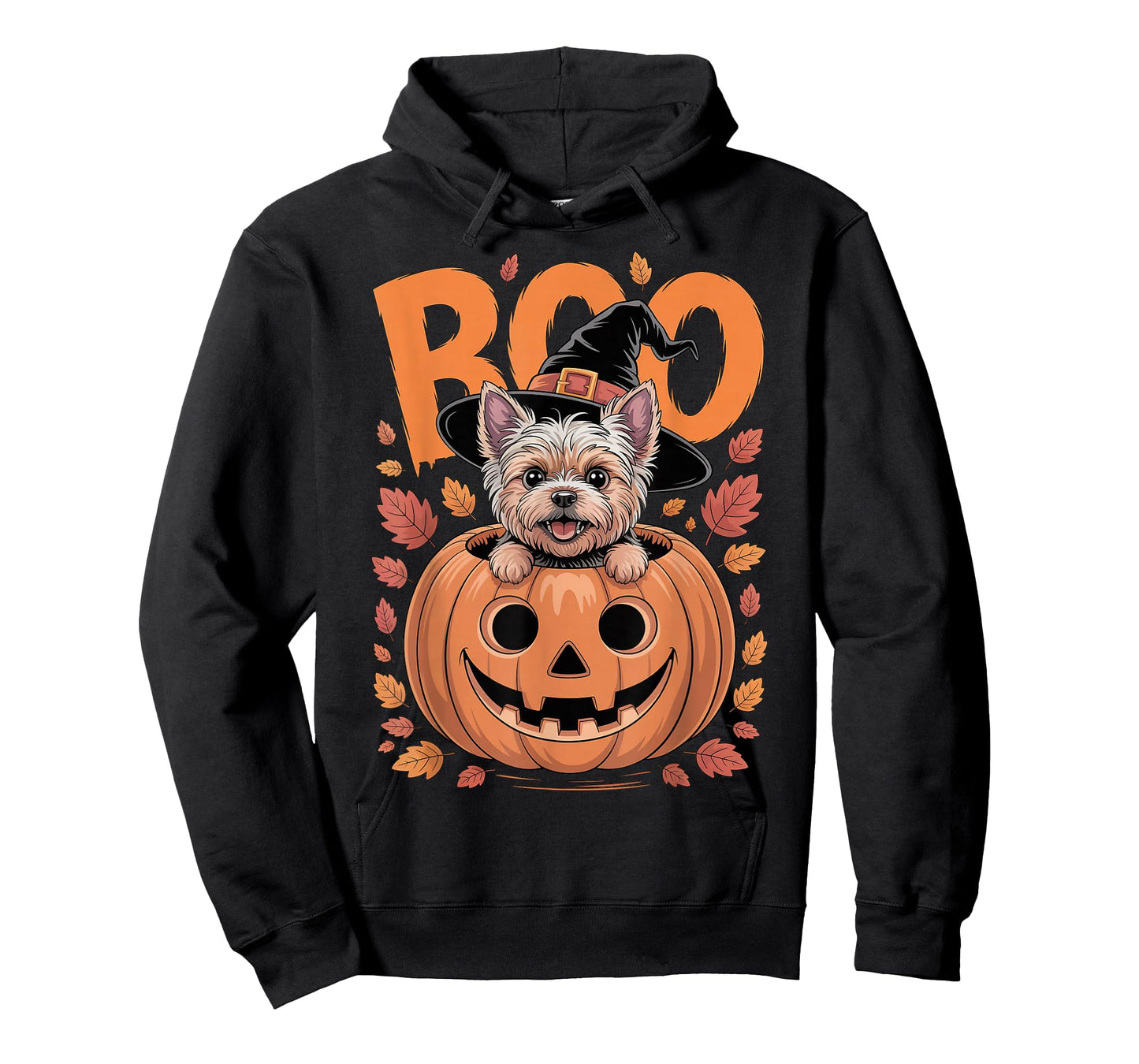 Yorkie Costume on Pumpkin Halloween Yorkshire Terrier T-Shirt