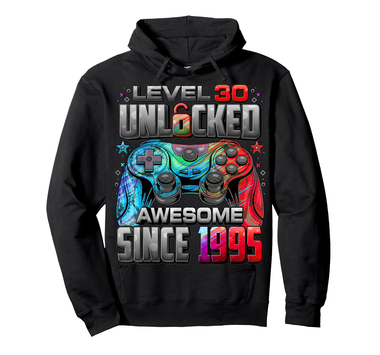 Level 30 Unlocked Awesome Since 1995 30th Birthday Gaming T-Shirt