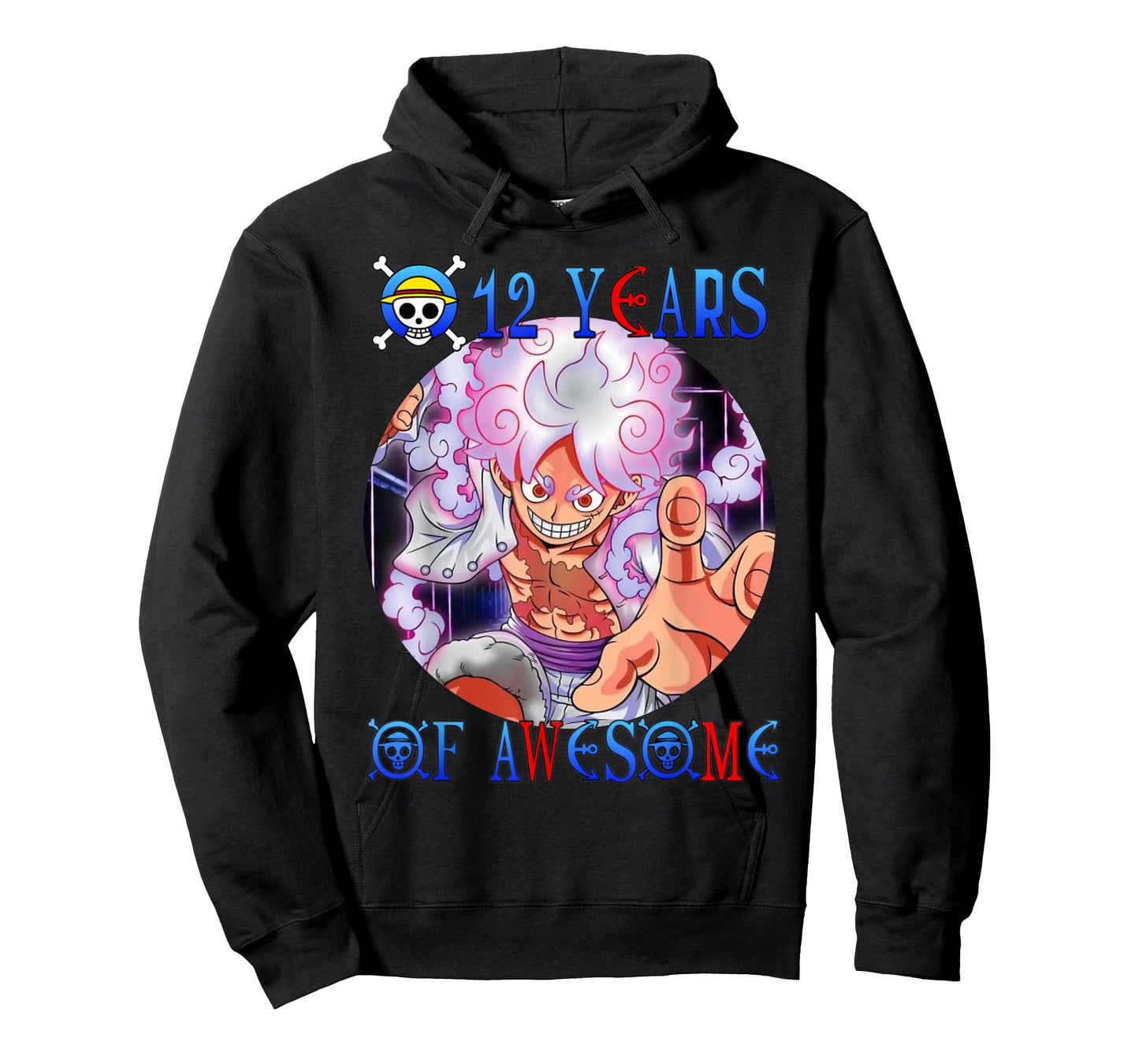 12 Years Of Awesome 12th Birthday Anime Birthday Theme T-Shirt