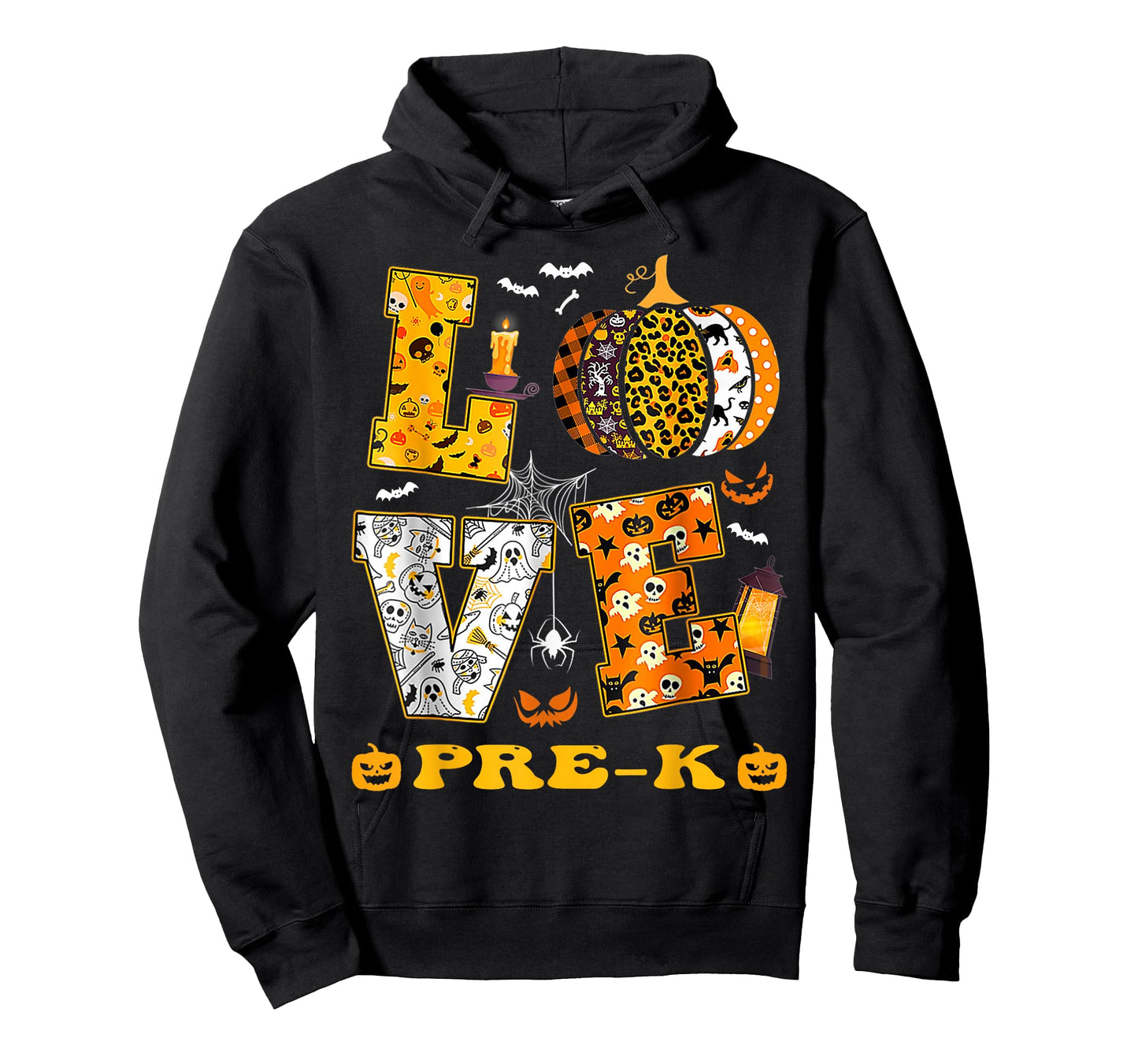LOVE Pre-K Pumpkin Teacher Student Halloween Costume T-Shirt