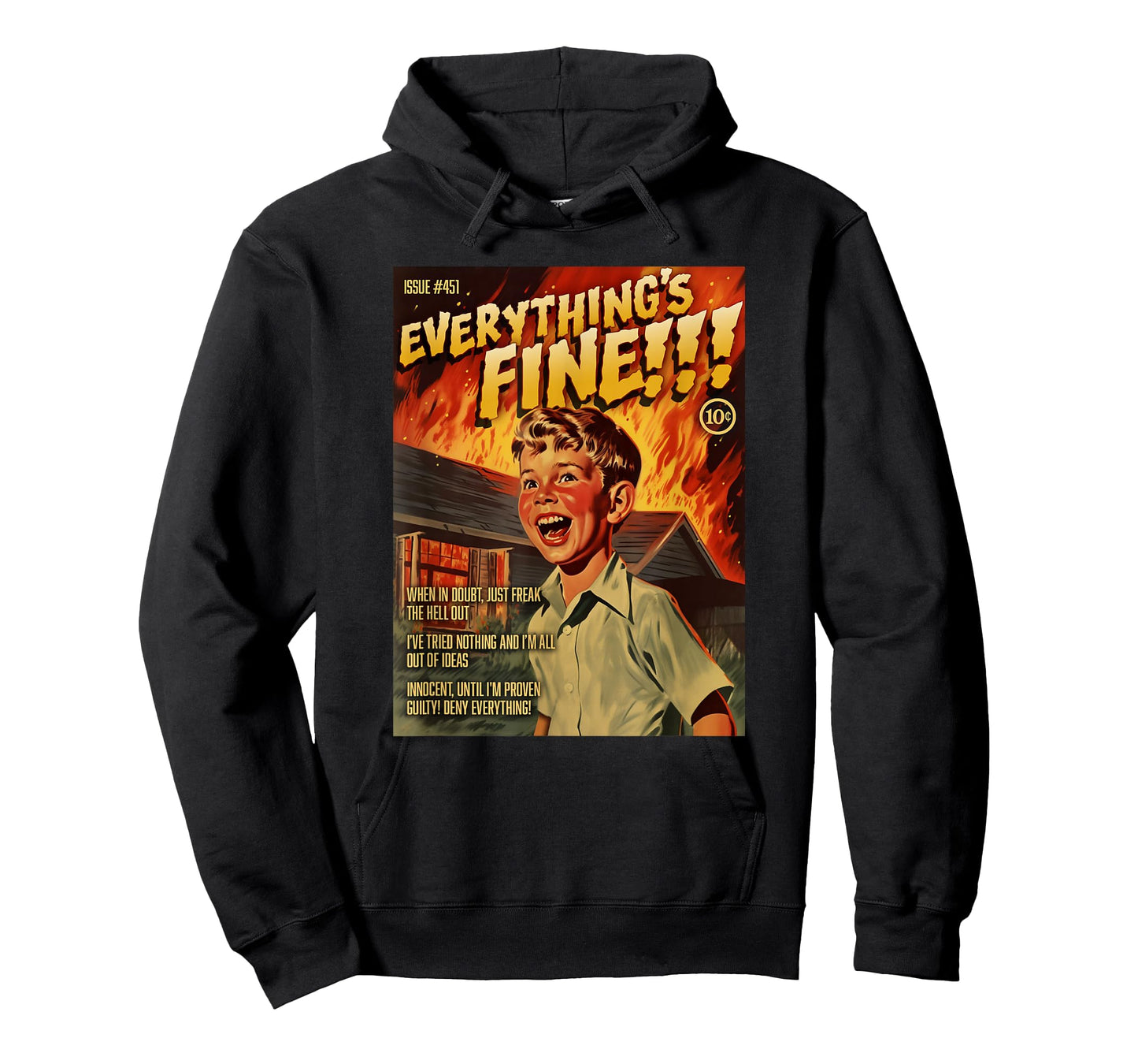 Everything's Fine 1950s Horror Comic Cover T-Shirt