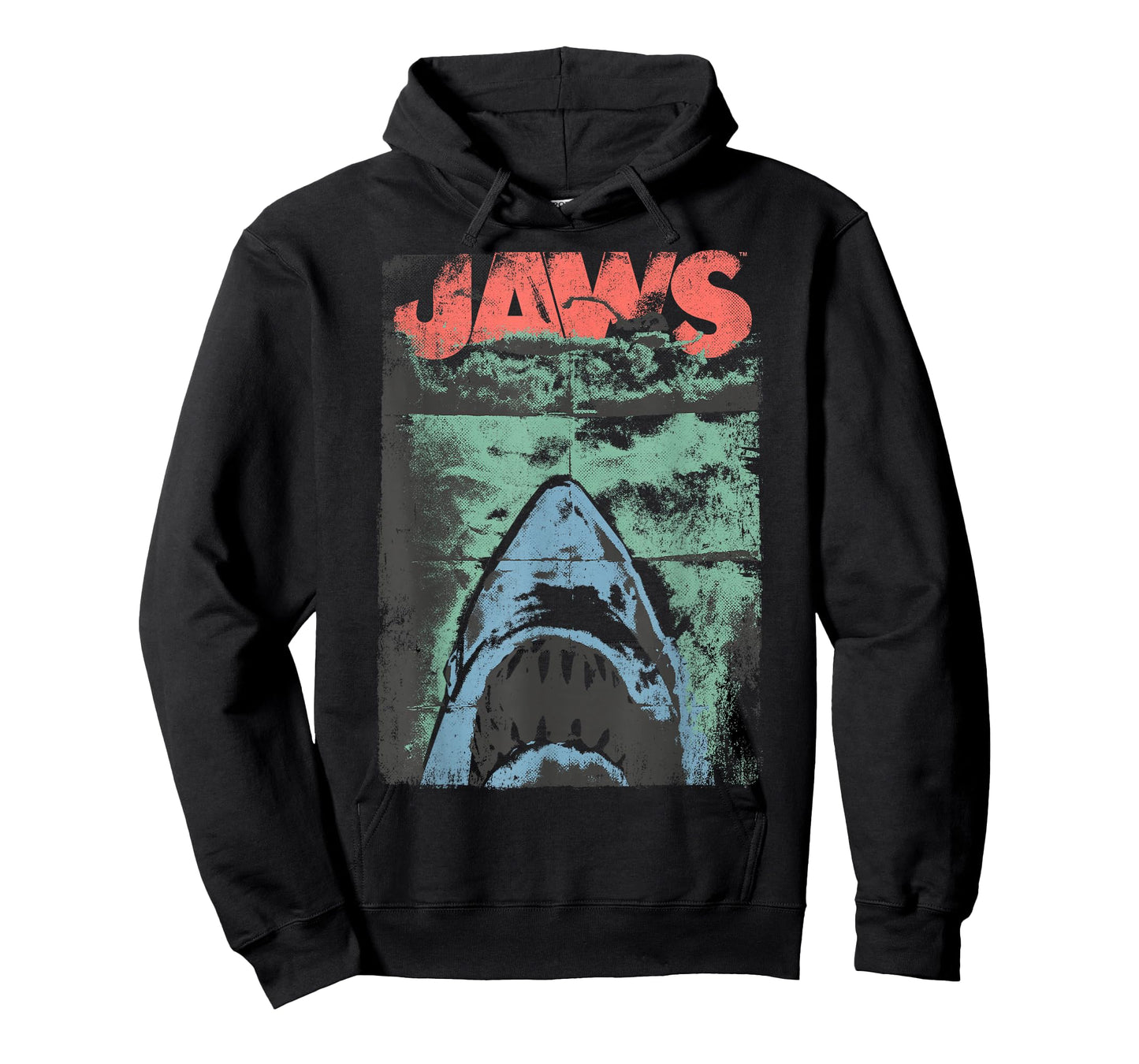Jaws Distressed Retro Movie Poster Graphic T-Shirt T-Shirt
