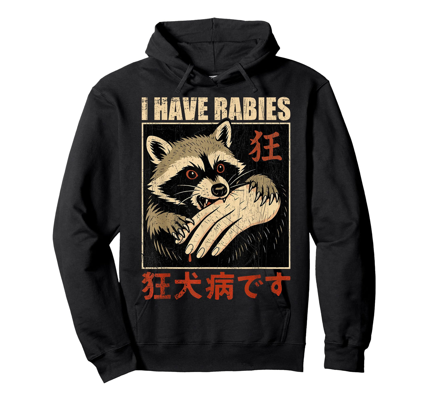 I Have Rabies Raccoon Biting Hand T-Shirt
