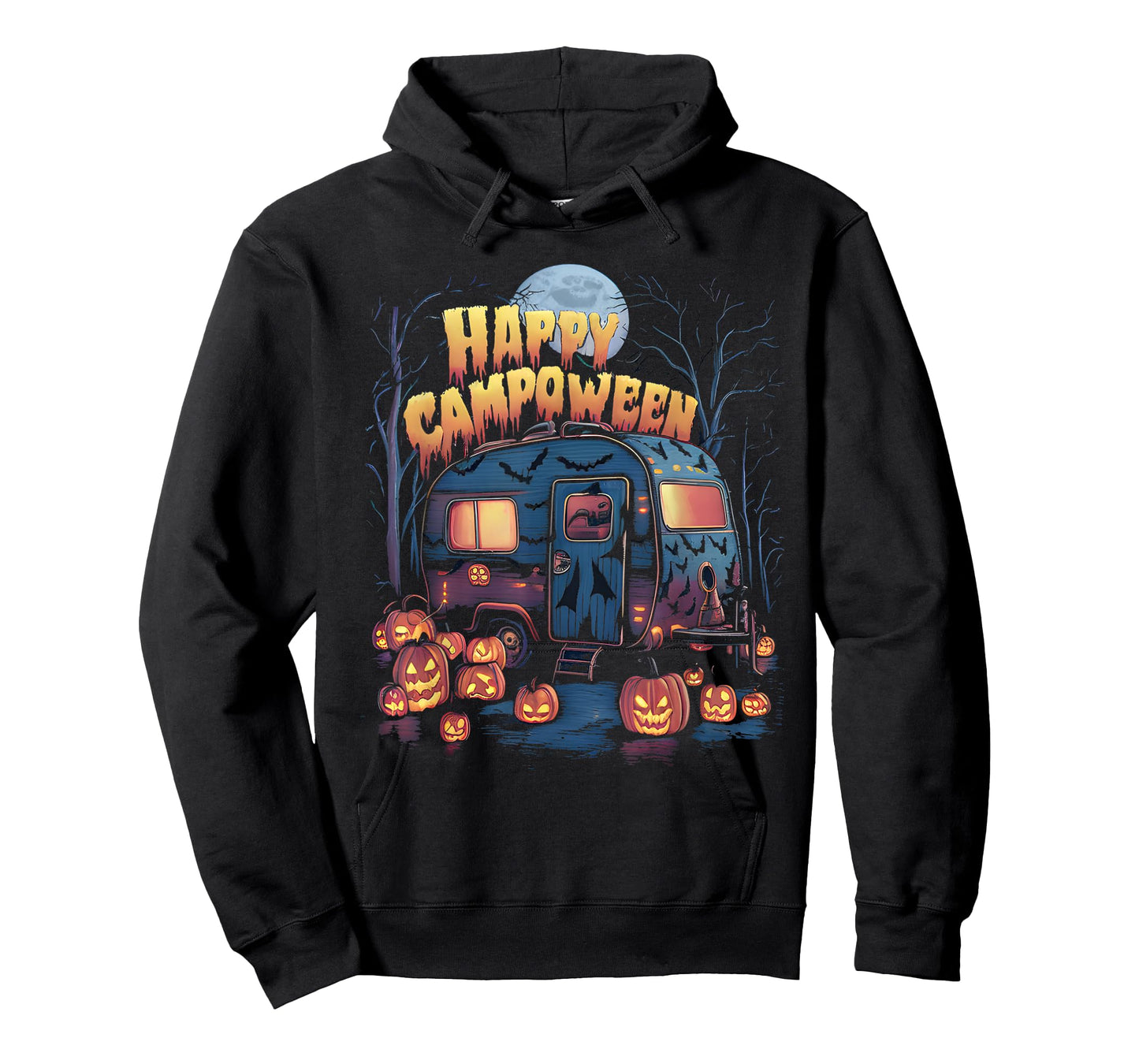 Happy Camp-O-Ween Halloween Camping Ghosts and Campfires T-Shirt