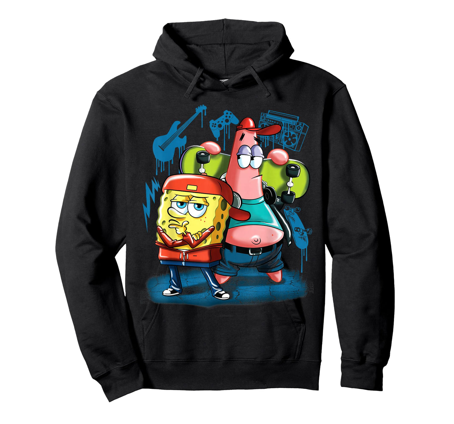 Punk Rock Spongebob With Patrick Star T-Shirt