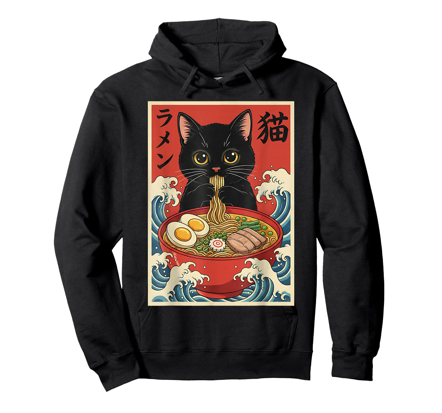 Kawaii Anime Cat Ramen Japanese Graphic Tees Men Women Teens T-Shirt