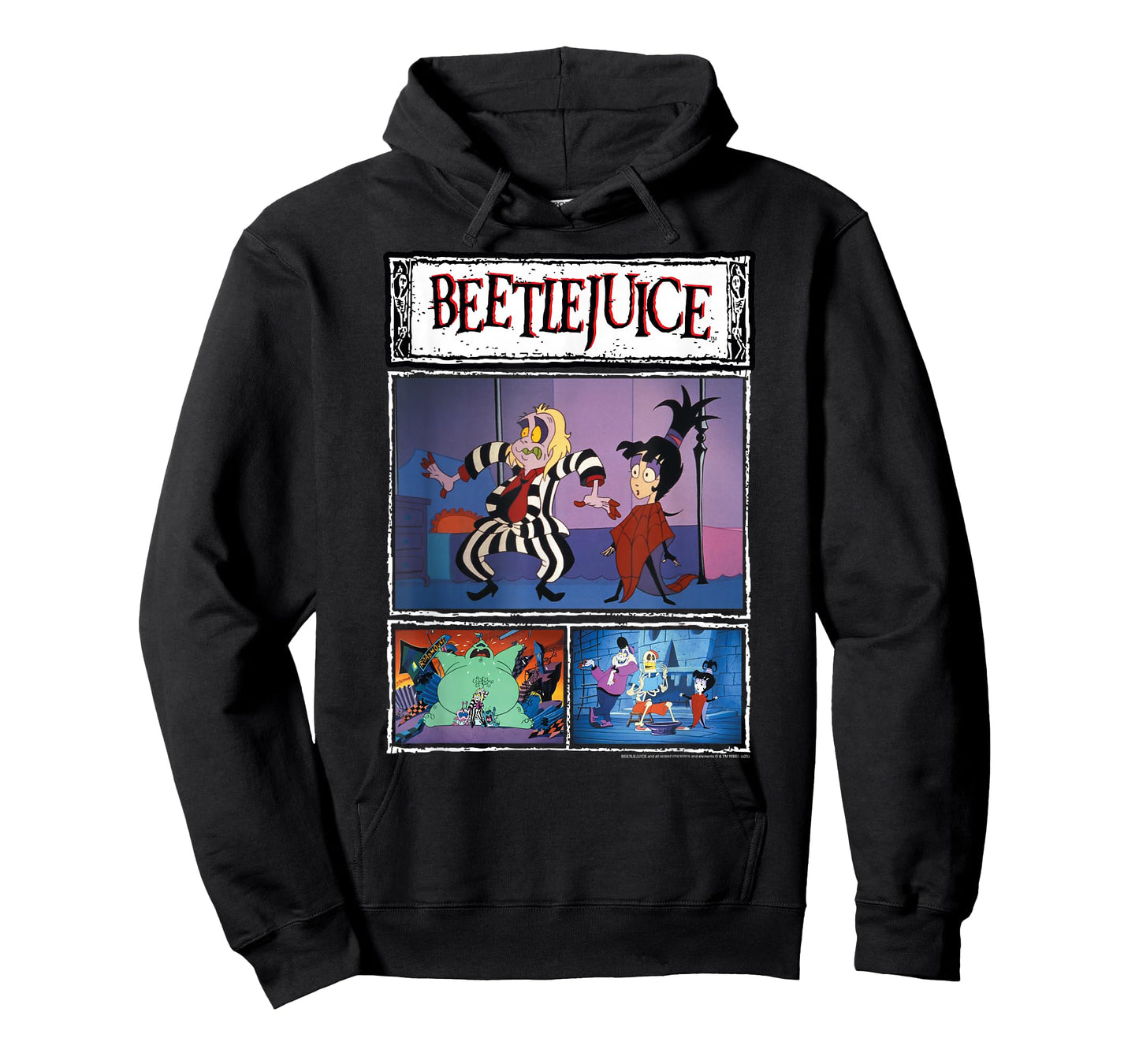 Beetlejuice Animated Scenes Beetlejuice & Lydia Cartoon T-Shirt