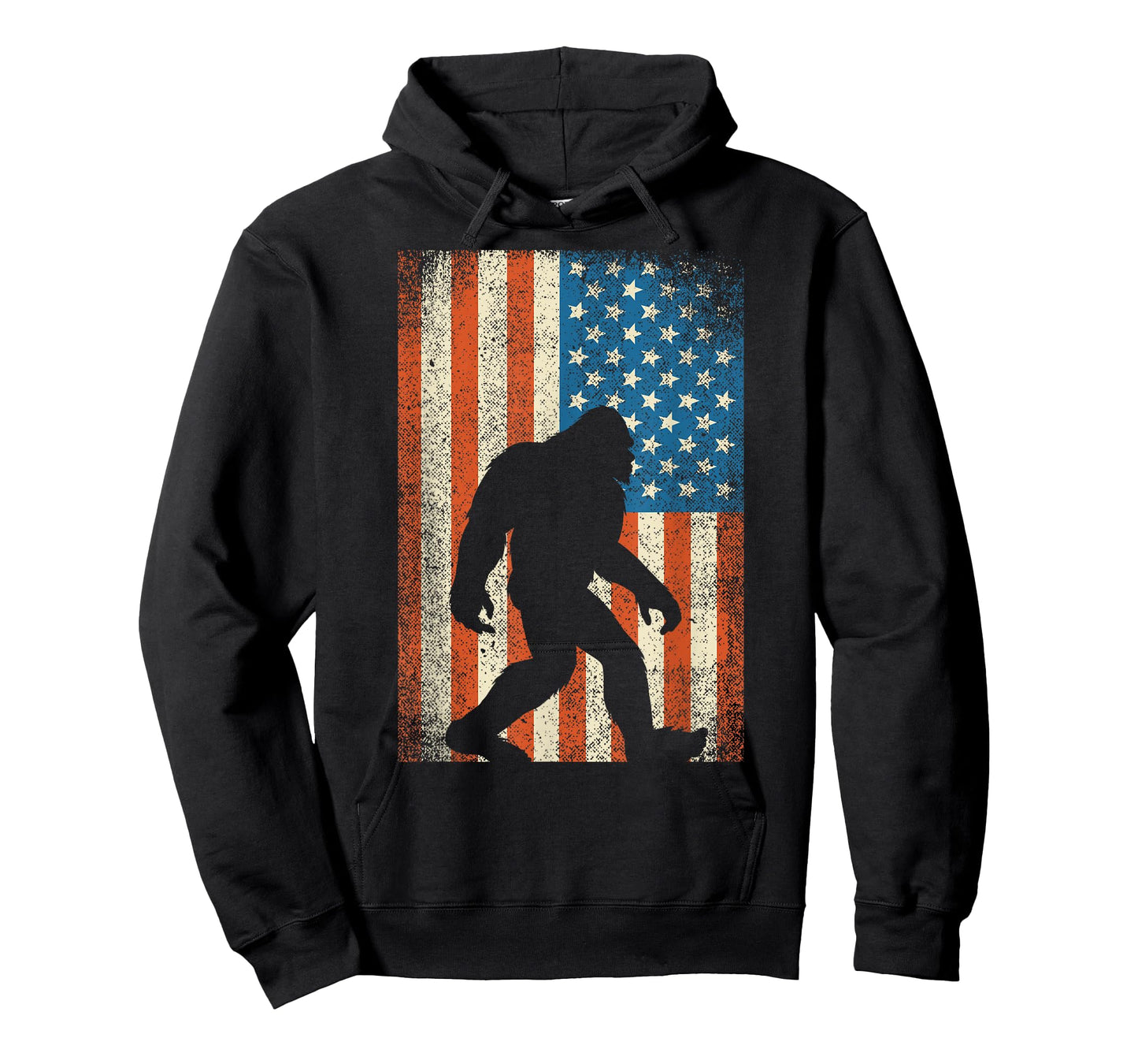 Bigfoot Sasquatch I Believe T-Shirt Patriot American Flag USA T-Shirt