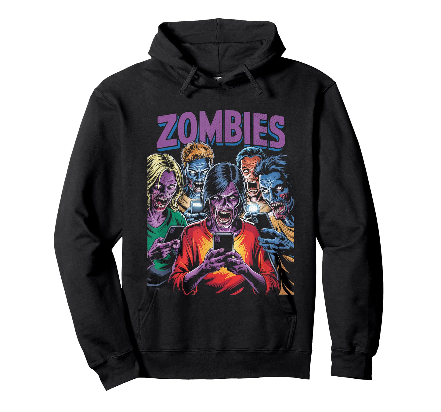 Cell Phone Zombies Funny Pop Culture T-Shirt