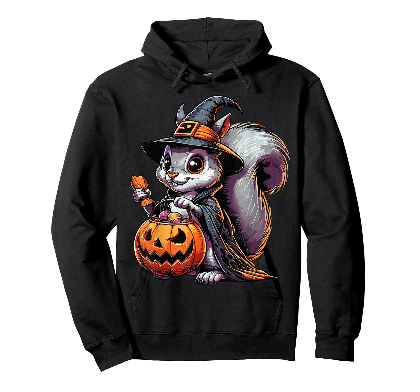 Squirrel Witch Scary Halloween Ghost Spooky Pumpkin Candy T-Shirt