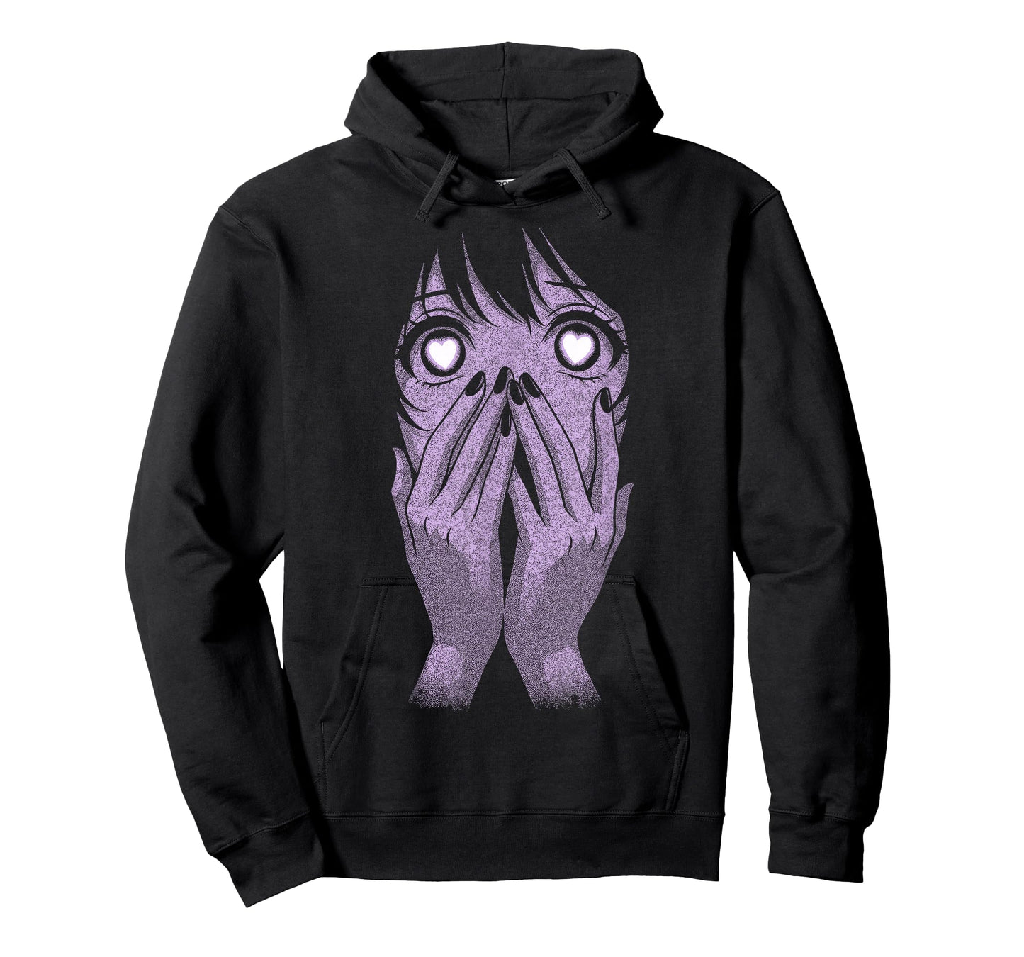 Anime Eyes Girl Hearts Manga Otaku Grunge Goth Alt Aesthetic T-Shirt