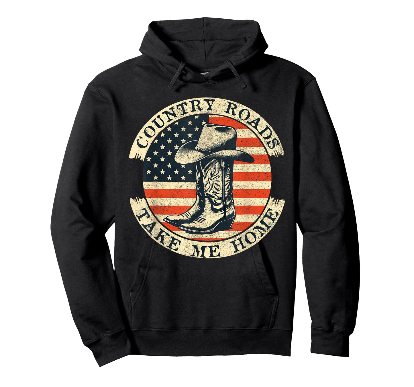 Country Roads Take Me Home Cowboy Western Virginia Retro T-Shirt