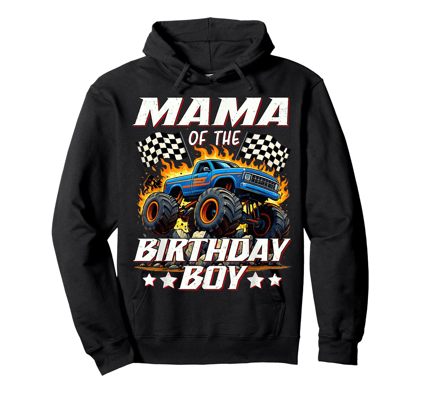 Mama of The Birthday Boy Funny Monster Truck T-Shirt