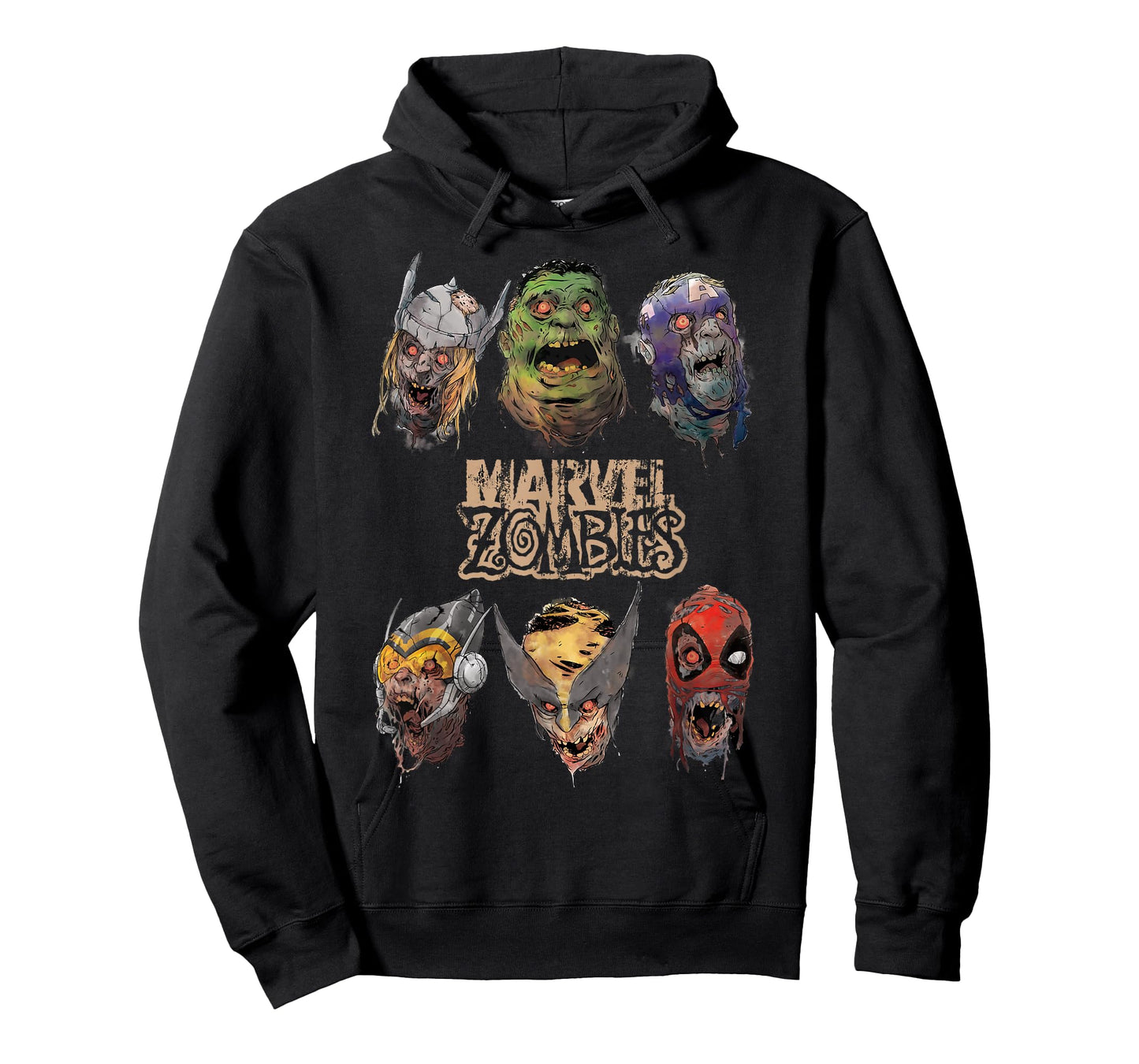 Marvel Zombies Group Shot Zombie Heads T-Shirt