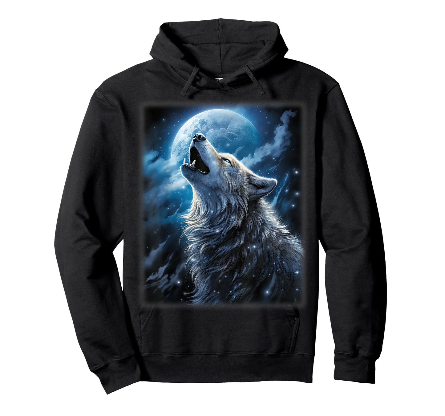 Wolf howling at the Moon Fantasy Art Wildlife T-Shirt