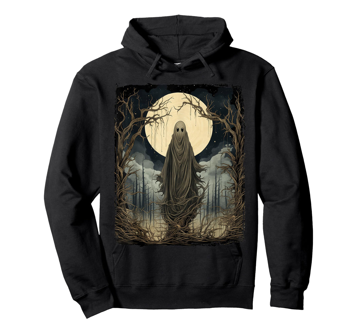 Vintage Art Men Women Retro Scary Gothic Halloween Ghost T-Shirt