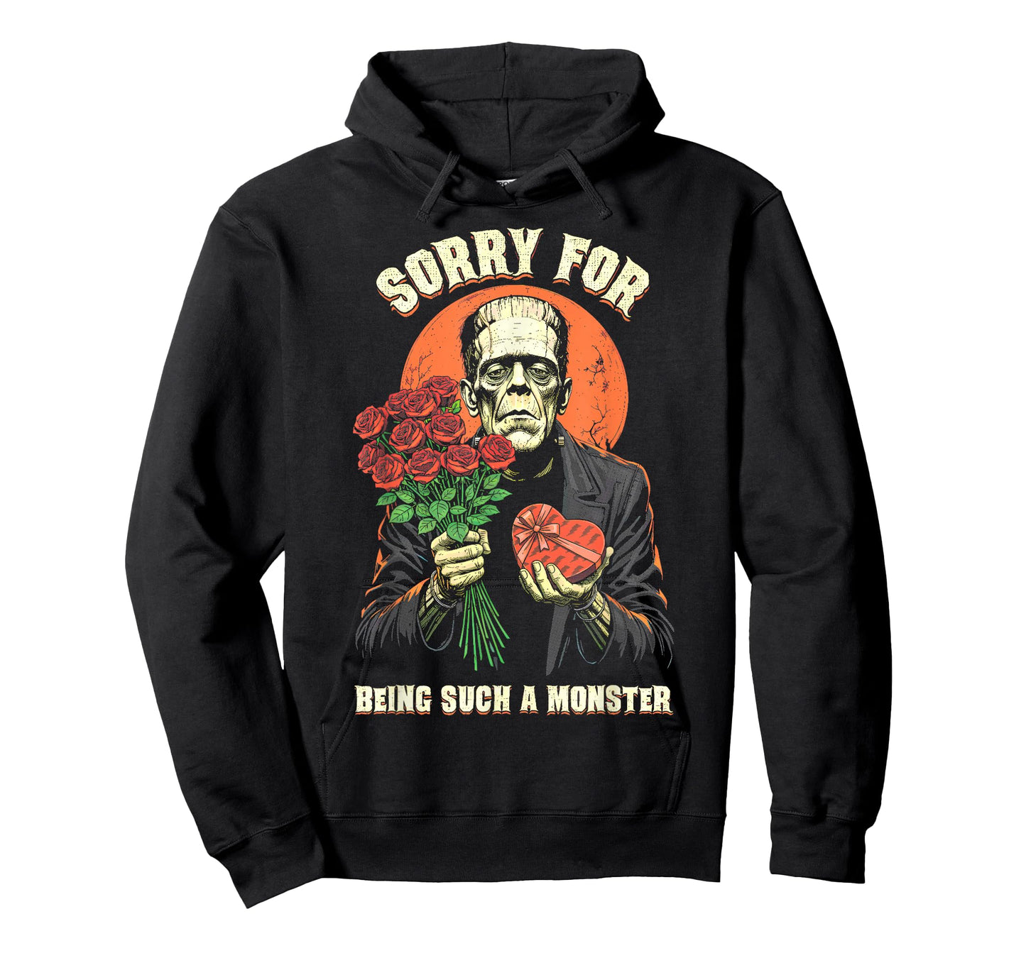 Funny Frankenstein Sorry Monster Roses Chocolate Halloween T-Shirt