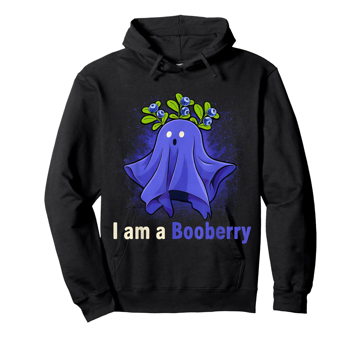 I Am a Booberry Funny Ghost Blueberry Halloween Pun T-Shirt