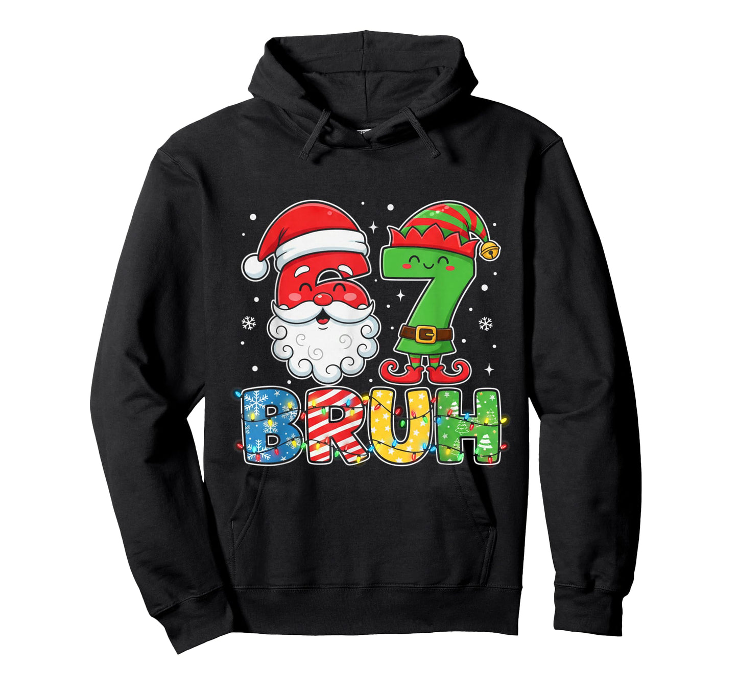 Funny Bruh 67 Six Seven Christmas 6 7 Meme Boy Girl Kids T-Shirt