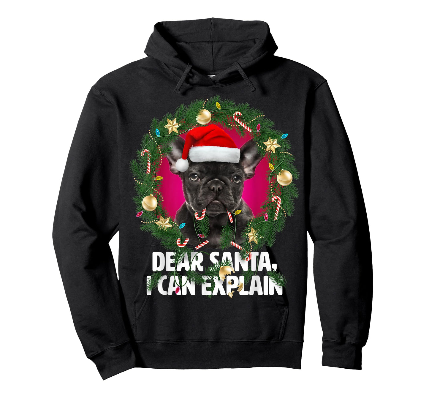 Dear Santa French Bulldog - Naughty for Christmas T-Shirt