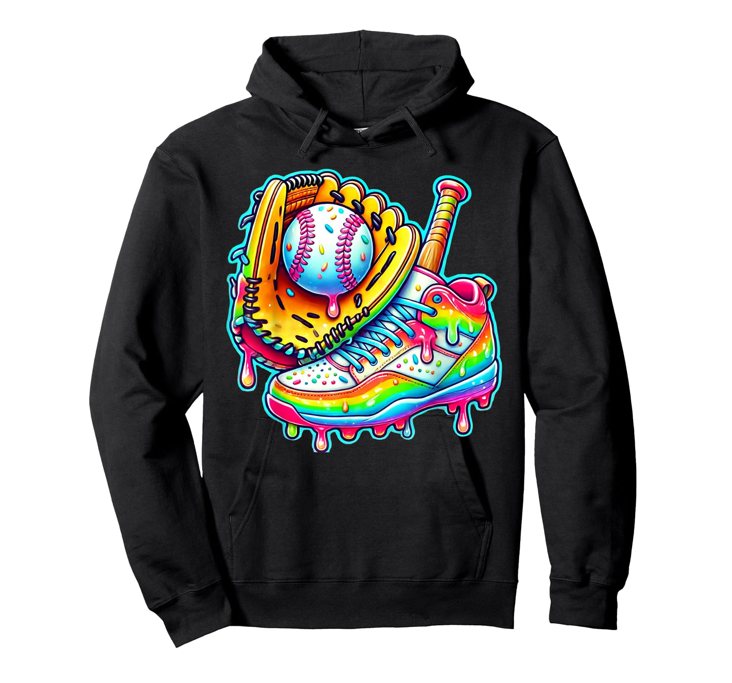 Kids Ice Cream Drip Baseball Stuff Baseball Drip For Boys T-Shirt