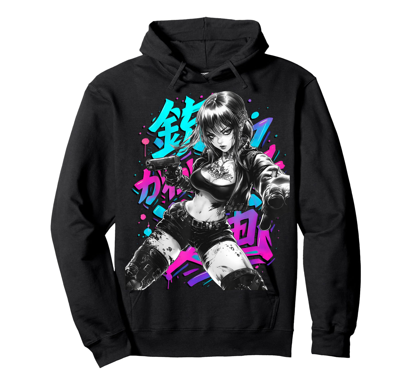 Anime Waifu Sketch Line Art Manga Graffiti Graphic T-Shirt