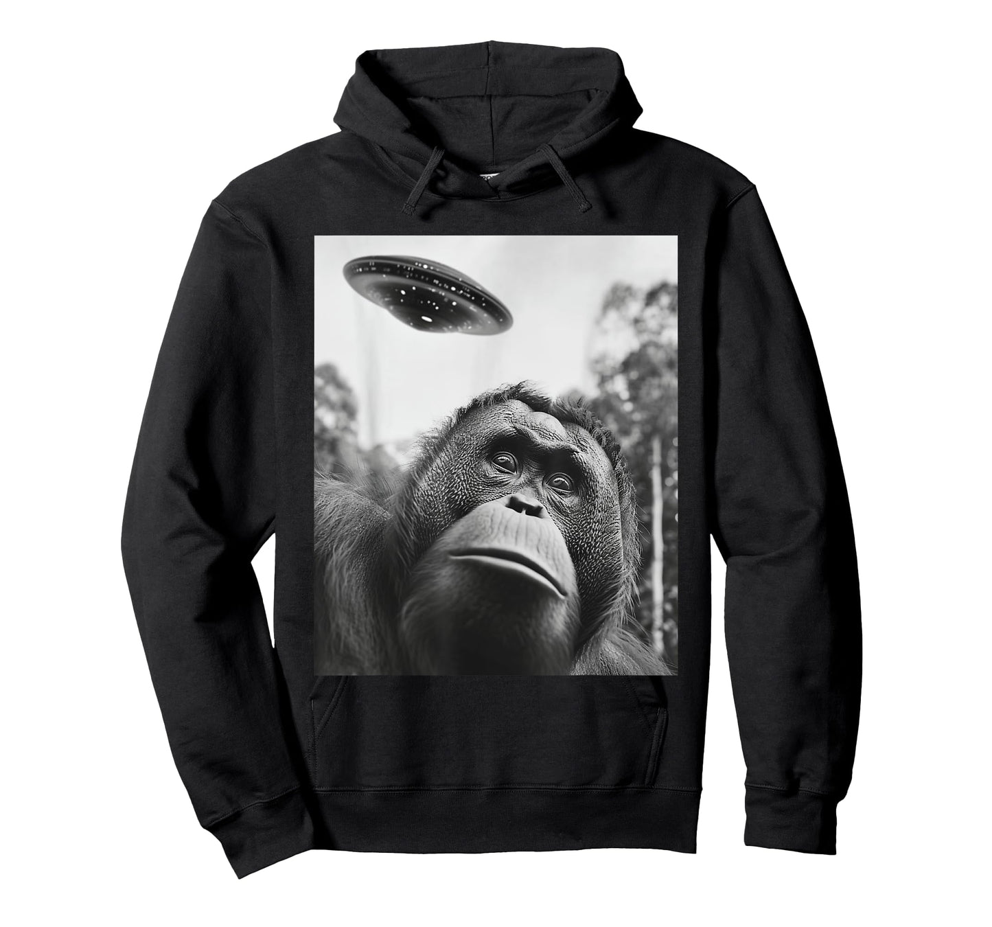 Selfie - Funny Alien Selfie Orangutan UFO T-Shirt